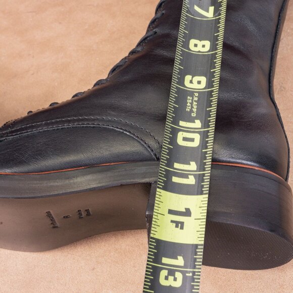 Reformation Women Ada Lace-up Zip Mid calf Combat Boots sz 8 - Picture 6 of 8